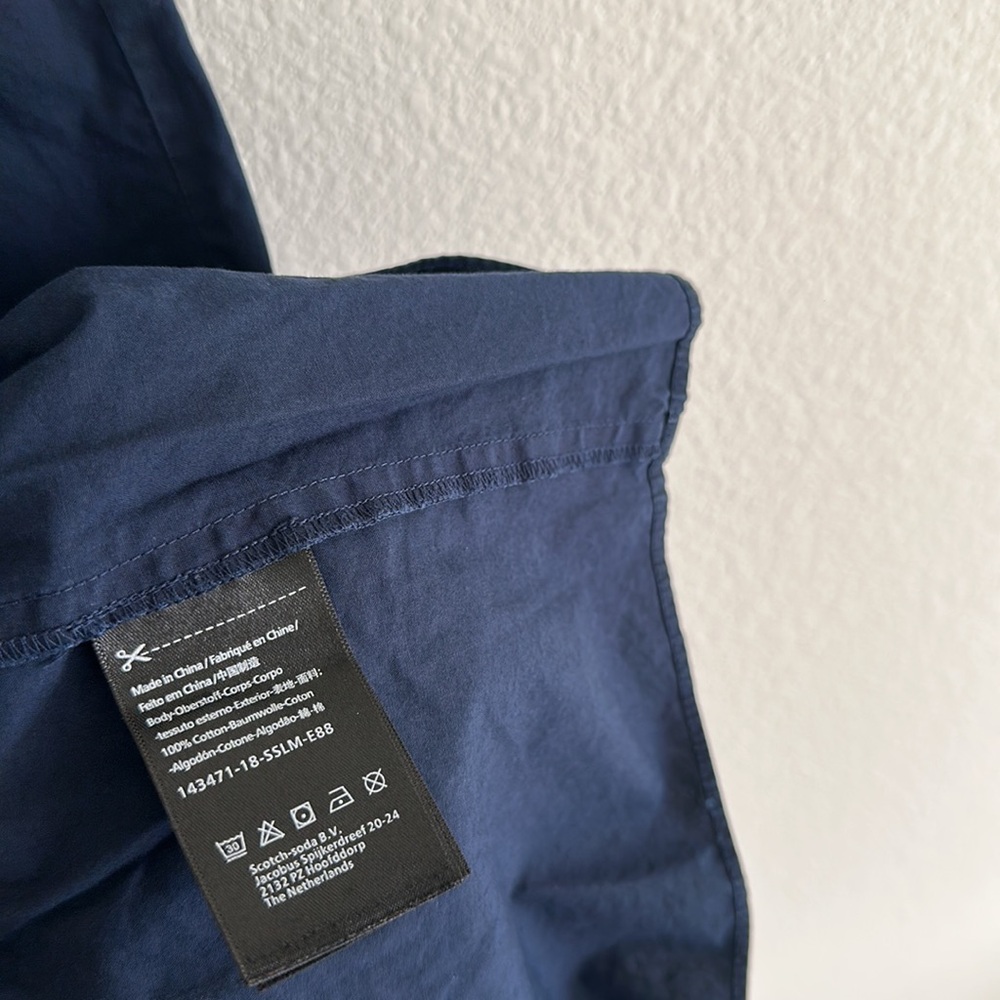 Scotch & Soda Navy Poplin Dress - Picture 11 of 11